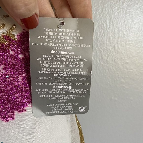 New Disney Store Pocahontas Costume Shift Dress Up Princess Glitter Size 11/12 - Picture 5 of 9